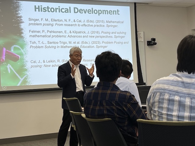 Jinfa Cai speaking at Math Ed Colloquium in Fall 2026