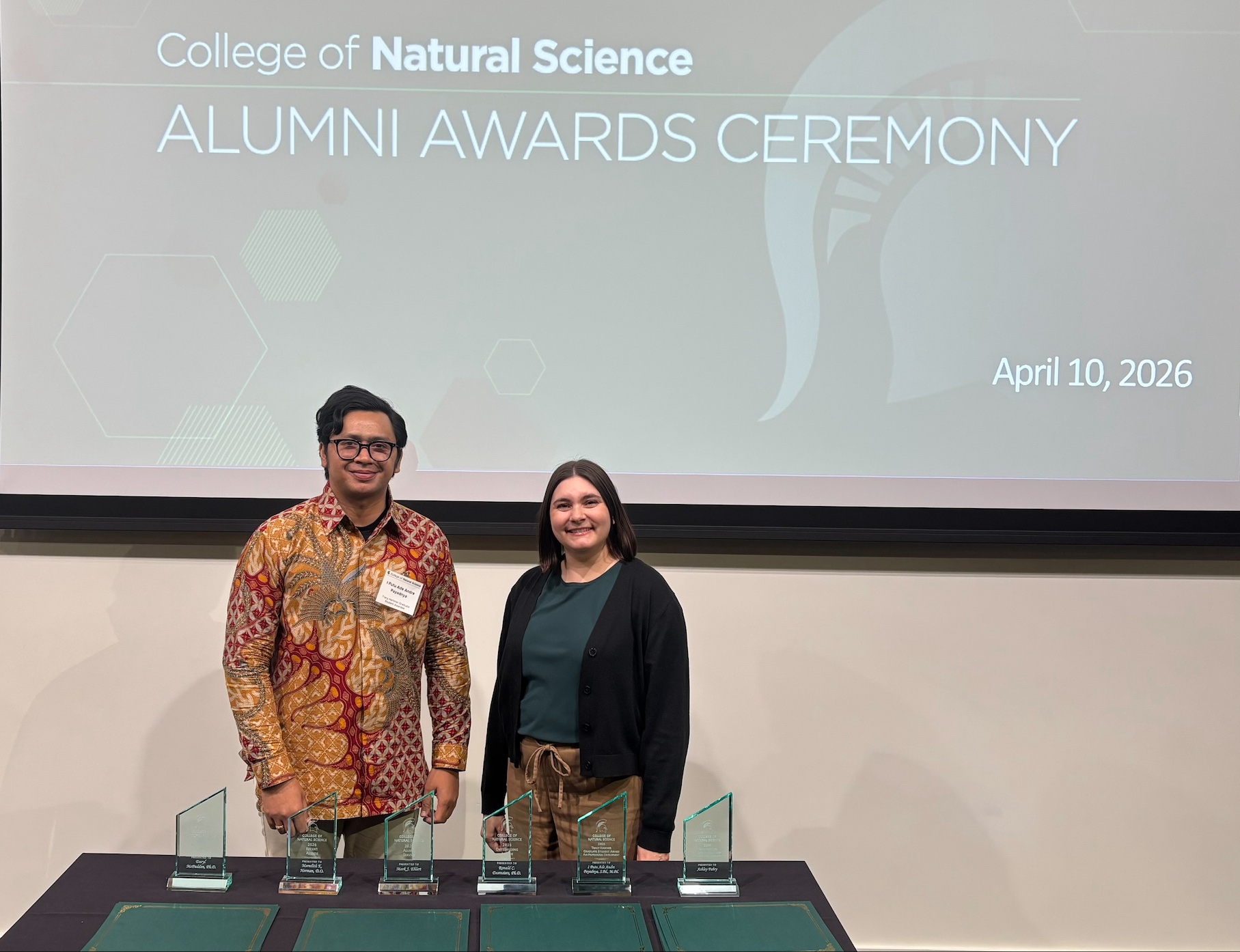 Andre Payadnya and Ashley Fabry at CNS awards table