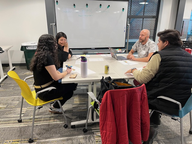 Ayesha and Matt presenting in small group