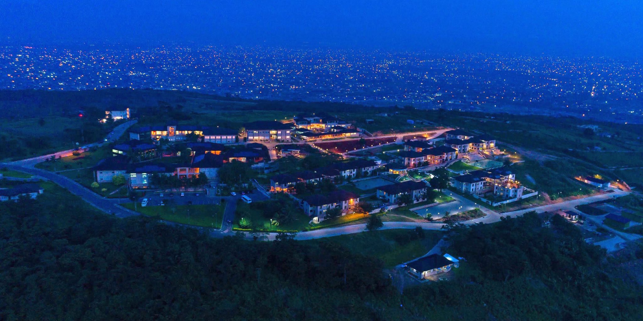 Aerial photo of Ashesi University