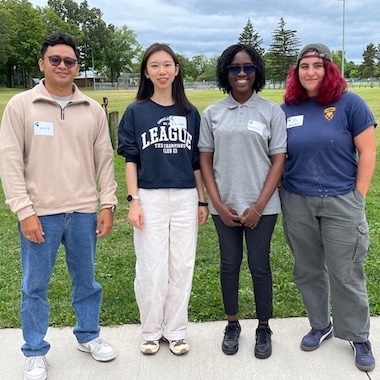 Photo of 4 new math ed doctoral students