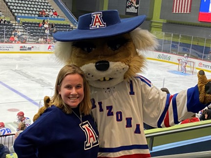 Kira with mascot