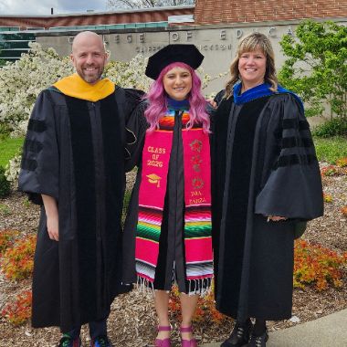 Sabrina with Dr. Beth Herbel-Eisenmann and Dr. Matthew Voigt