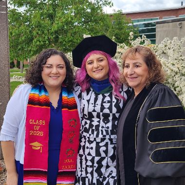 Sabrina with mother and sister Sabrina with mother and sister